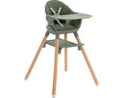 Kikkaboo Kinderstoel 2 in 1 Woody Leger Groen