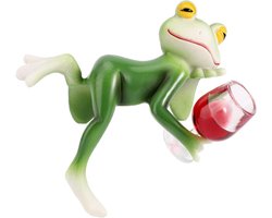 Kikker plantenbak decoratie: Grappige hars kikker bloempot hugger voor buiten tuin ornament.