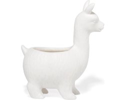 Kikkerland Lama Bloempot – Lama’s – Bloemen – Woonaccessoires – Keramiek - Vrij van lekken - Waterdicht
