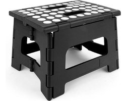 Kikkerland - Rhino II Keukentrap - Krukje - Keukentrapje - Opvouwbaar - Inklapbaar - Huishoud Artikelen - Trappen -Zwart Wit - tot 135kg