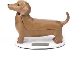 Kikkerland Solar Dachshund Boudewijn - Zonne-energie figuur - Teckel - Hond - Uniek cadeau