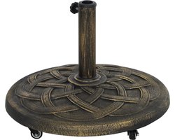 Killogood Betonnen parasolvoet - paraplustandaard met rol - ronde parapluhouder standaard voor parasol 34/38/48mm