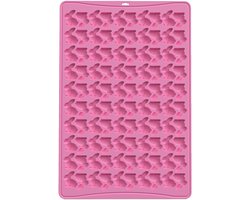 Killogood Siliconen Konijntjesvorm – 100-Gats Mini Bunny Mal voor Chocolade, Snoep, Jelly, Koekjes, Fondant, Ijsblokjes & Hondensnoepjes – Ideaal voor Pasen, Kerst en Thanksgiving -Roze