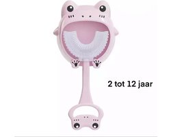 KimDo - Baby Tandenborstel - Roze - Kikker - Tandenborstel u vorm - Peuter tandenborstel - Zachte siliconen - Bijtringen - Kinderen tandenborstel - Jongen/Meisje - Tandenborstel 2 jaar