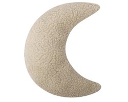 KimDo - Maan kussen - 27 cm - Beige - Baby kamer - Babykamer accessoires - Teddy - Woonkamer - Bank - Decoratiekussen