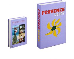 KimDo - Opberg boek - Provence - Paars- Opbergbox - Opbergdoos - Decoratie woonkamer - Boeken - Nep boek - Opbergboek