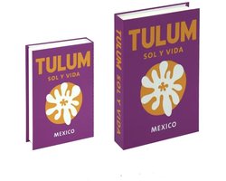 KimDo - Opberg boek - Tulum - Paars - Opbergbox - Opbergdoos - Decoratie woonkamer - Boeken - Nep boek - Opbergboek