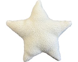 KimDo - Sterren kussen - 27 cm - Baby kamer - Babykamer accessoires - Teddy - Woonkamer - Bank - Decoratiekussen