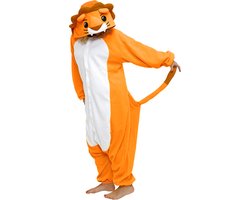 KIMU Onesie Oranje Leeuw Koningsdag Baby Pakje - Maat 68-74 - Leeuwenpak Kostuum EK WK Pak - Babypakje Zacht Fleece Boxpakje Kraamkado Boxpakje Pyjama Festival