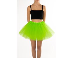 KIMU® Tutu Lime Groen Tule Rokje - Maat XL XXL 3XL - Limegroen Petticoat Rok Dames - Tulerok Volwassenen Peter Kikker Pan Carnaval Carnavalspak