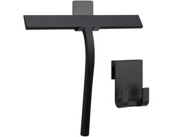 KincMax rvs douchewisser medium - Siliconen douchewandwisser - Badkamer accessoires voor douche - Glaswisser of raamwisser voor badkamer - Zwart