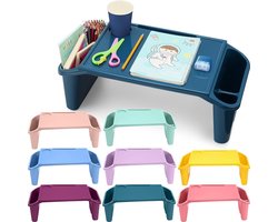 Kind Schootbureau - Laptop Tafel Kinderen - Huiswerk Maken - Met Zijopslag - 50 x 24.4 x 18 cm - Multicolor