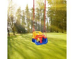 Kinder babyschommel 3 in 1, verstelbaar zitje met veiligheidsbeugel en rugleuning, PVC