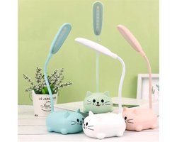 Kinder Bureaulamp Led Kat Nachtlampje USB oplaadbare nachtlampje Student bureaulamp Bedlampje slaapkamer