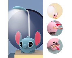 Kinder Bureaulamp | LED Nachtlampje | Oplaadbaar via USB | Met Pennenslijper & Opberglade