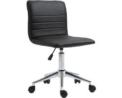 Kinder Bureaustoel Draaibare Bureau Stoel Met Faux Leer Bekleding Ergonomische Verstelbare Kinderstoel Zwart