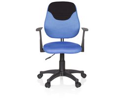 Kinder bureaustoel KIDDY STYLE stof blauw/zwart hjh OFFICE