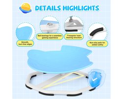 Kinder Draaistoel Sensorische Draaistoel voor kinderen Stabiel Veilig Verbeter de balans- en coördinatievaardigheden blauw