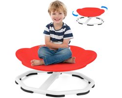 Kinder Draaistoel Sensorische Draaistoel voor kinderen Stabiel Veilig Verbeter de balans- en coördinatievaardigheden TOT 100kg,rood