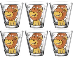 Kinder drinkglazen - Beker set - Dagelijks gebruik - Vaatwasmachinebestendig - Set van 6 - Meerkleurig