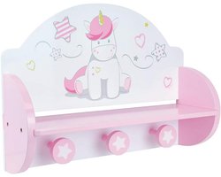 Kinder Garderoberek met Haken en Plank in eenhoorn Thema