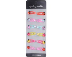 Kinder Haarspeldjes - Kinderaccessoires - Dagelijks Gebruik - Lieve Lieveheersbeestjes - 12 Stuks - Multicolor