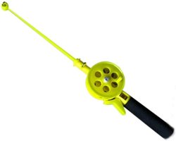 Kinder Hengel - Vishengel Accessoire - IJs Vissen - Draagbaar Lichtgewicht - 33 Centimeter - Geel