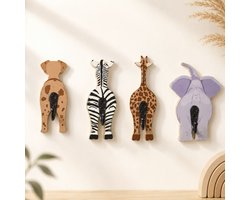 kinder kapstok haakjes-kinderkapstok-ophanghaakjes-handdoekhaakjes-hout-dieren-kinderkamer