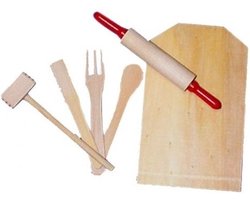 Kinder keuken setje hout 6-delig