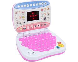 Kinder Laptop Speelgoed - Educatieve Computer - Vroeg Leren - Interactieve Leerervaring - 152 cm Scherm - Roze