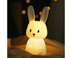 Kinder nachtlampje | Konijn | USB oplaadbaar kinderlampje| LED | nachtlampje | Multicolor | Babykamer verlichting | Kindvriendelijk | Lapin |