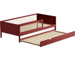 Kinder onderschuifbed 190x90cm terracotta ADAM
