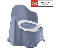 Kinder plaspotje - Hoge rugsteun - WC potje met deklseltje - Zindelijkheid trainen - Binnenpot Uitneembaar - Makkelijk schoonmaken - Kleur Blauw