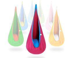 Kinder Schommelstoel, Opblaasbare Kussen Zitzak Schommel, Katoenen Hangmat Schommelstoel, Binnen/buiten Dual-purpose Schommel, Rozerood