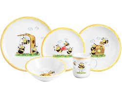 Kinder Servies Set - Borden Kommetjes Bekers - Dagelijks Gebruik - Vaatwasser Magnetronbestendig - 5 Delig - Multicolor