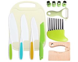 Kinder Servies Set, Kinderen Houten Keukenmessen Voor Koken En Snijden, Kinderen Keukenmessen, Met Inbegrip Van Snijplanken, Biscuit Mallen En Paring Messen, Rollenspellen
