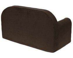 Kinder Slaapbank Set Bruin met Puppies Print - Luxe Logeermatras en Sofa - 170x100x8 cm