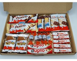 Kinder Snack Snoep Pakket Box - brievenbus cadeau - Brievenbusdoos - Kerstcadeau - Chocolade cadeau - Kerstpakket - Eten - Pasen