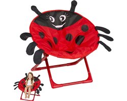 Kinder Stoel - Opvouwstoel Kind - Buiten Spelen - Lieveheersbeest Ontwerp - 49x31x31cm - Niet gespecificeerd