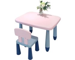 Kinder Tafel Stoel - Kindermeubel Set - Creatief Spelen - Stabiele Constructie - Belastbaar 100kg - Stijl 5