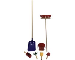 kinder Tuin gereedschap - schep - bezem - handgereedschap - emmer