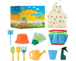 Kinder Tuin Set - Buitenspeelgoed Gieter Hark - Kinderen Leren Tuinieren - 11-Delig Kindvriendelijk Gereedschap
