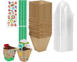 Kinder Tuinset - Bloempot set - Natuur leren - Educatief spel - 30 stuks - Meerdere kleuren