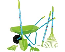 Kinder Tuinset - Kinderkruiwagen - Strandspeelgoed - Strandschep - Kinder Tuingereedschap - Groen