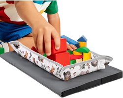 Kinder Vliegtuig Dienblad - Reis Organizer - Opgeruimd Reizen - Morsbestendige Zone - 32x21x1.5 cm - Konijntje