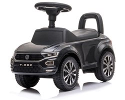 Kinderauto Volkswagen loopauto vanaf 1 jaar met claxon, verchroomde velgen, opbergvak onder de stoel (Zwart)
