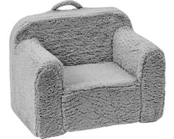 kinderbank kinderbank 460 x 635 x 520 mm kinderbank kinderkamer zachte bank, speelbank gezellige hoek voor 1 kind, kinderfauteuil kindermeubilair kinderstoel grijze slaapstoelen 20 kg 25D spons