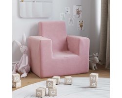 Kinderbank | Kinderstoel | Kinderfauteuil | Kindersofa zacht pluche roze