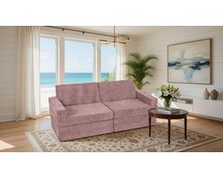 Kinderbank & Slaapbank – Opklapbare Speelbank voor Kinderen – Multifunctionele Kinderstoel en Vouwmatras – Comfortabel Schuim – Peuter Meubel – Paars Casa Serena