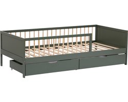 Kinderbed 190x90cm groen met laden ADAM